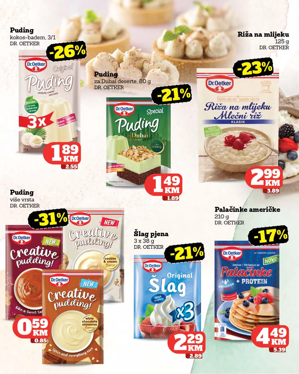 Tropic katalog – Dr. Oetker proizvodi na akciji Tropic katalog – Dr. Oetker puding, riža na mlijeku i palačinke