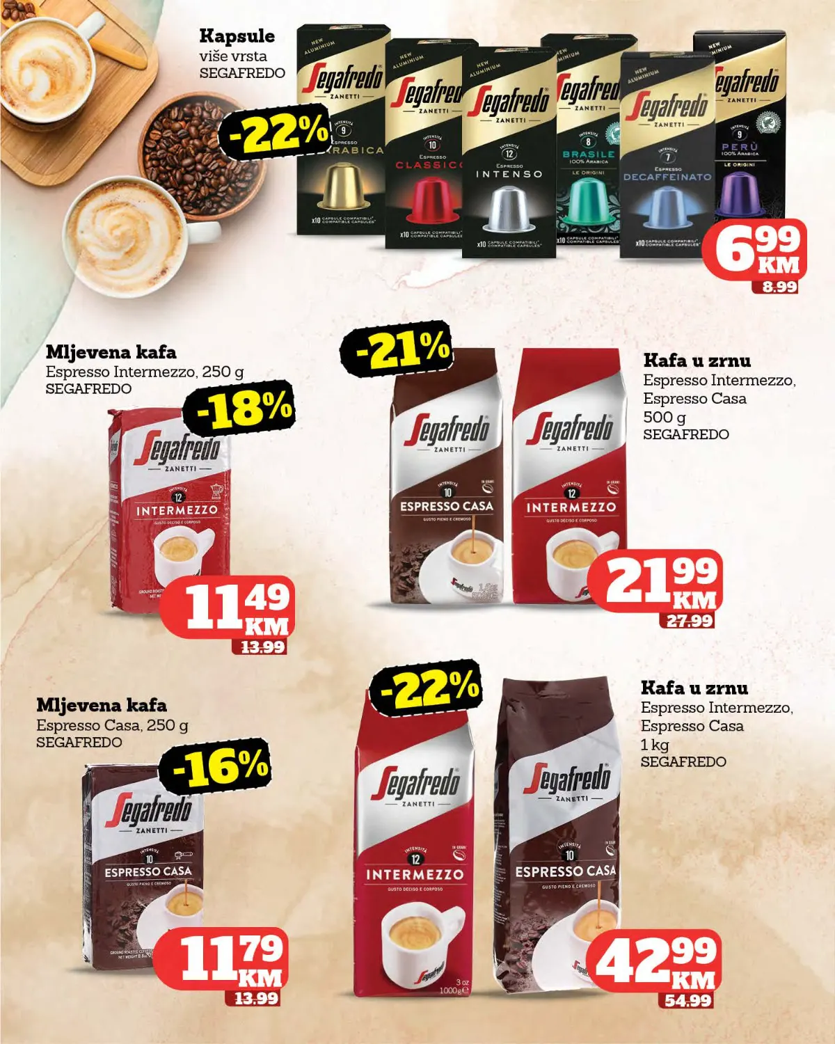 Tropic katalog – Segafredo kafa na akciji Tropic katalog – Segafredo kapsule, mljevena kafa i kafa u zrnu