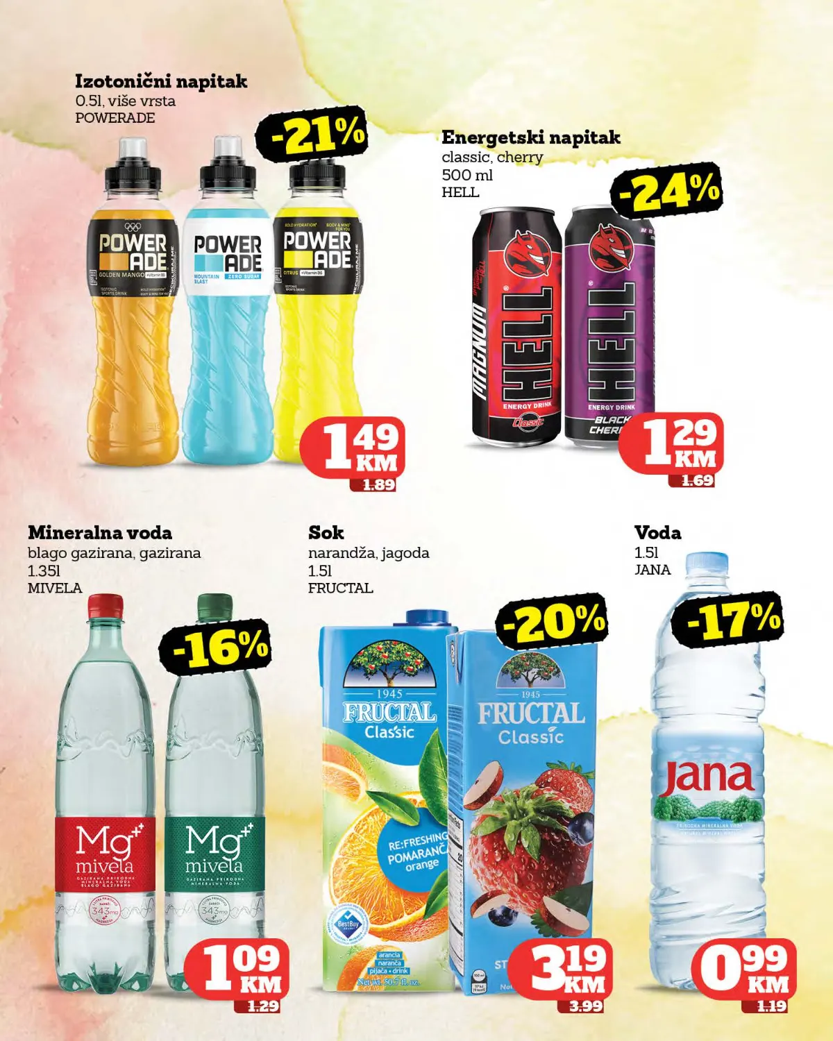 Tropic katalog – bezalkoholna pića i voda Tropic katalog – Powerade, Hell, Mivela, Fructal i Jana