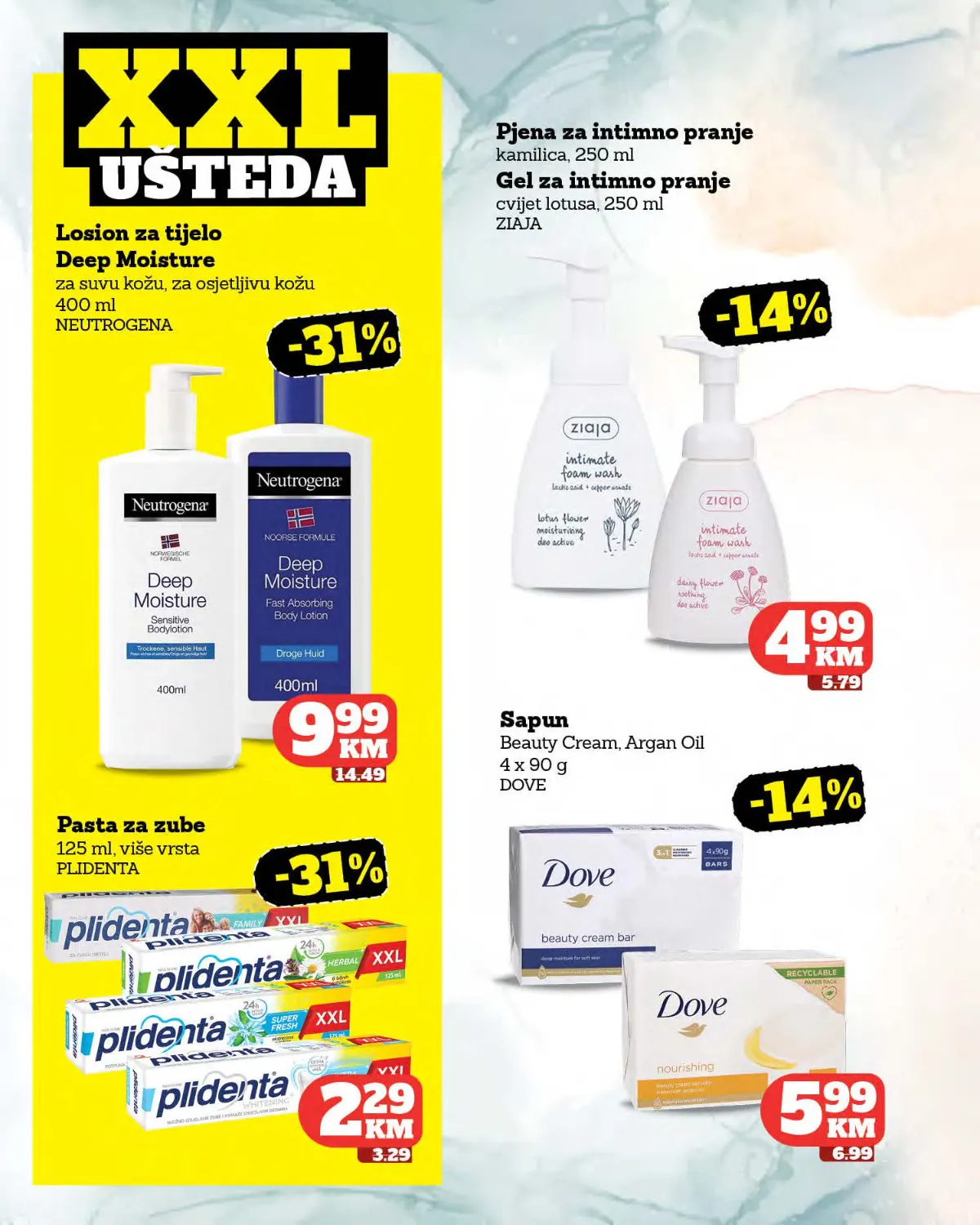 Tropic katalog – lična higijena na akciji Tropic katalog – Neutrogena losion, Plidenta pasta, Ziaja i Dove