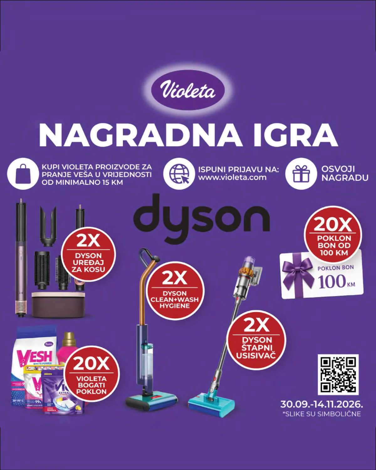 Violeta nagradna igra – Dyson nagrade i poklon bonovi Violeta nagradna igra u Tropicu od 30.09. do 14.11.2026. – Dyson uređaji i poklon bonovi